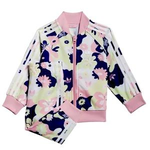 NWT Adidas Originals Toddler Flower Print Set, 3T
